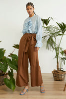 Linen Brown Pants - Eurockk.com